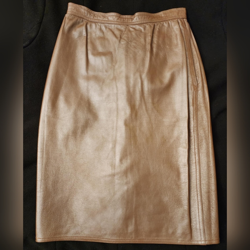 Genuine Lamb Skin Vintage Italian Skirt